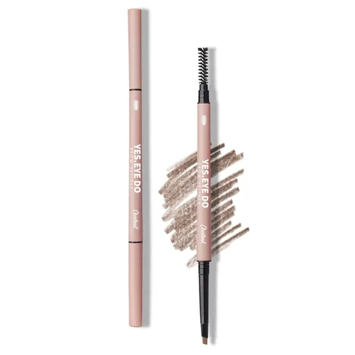 Vista 8 de Auburn - Lápiz de cejas con cepillo, lápiz de cejas rojo para mujer, ultra preciso, lápiz de cejas Aubrun impermeable, crea cejas tupidas esponjosas