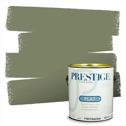Vista 122 de Prestige Paints - 2 en 1, pintura base y pintura de exterior, E100-N-735BM
