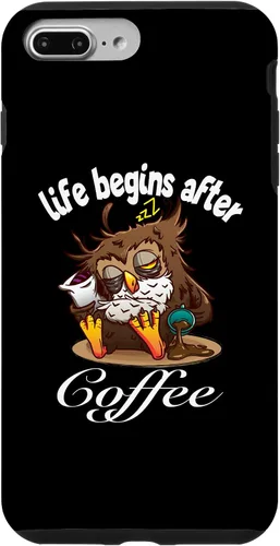 Vista 9 de iPhone 15 La vida divertida del búho de beber café comienza después del caso del café