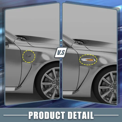 Vista 5 de Indicador de guardabarros de coche, marcador lateral, señal de giro, luz ámbar 63137154169 para BMW 528i 535i 550i 2011-2013 lente transparente tono