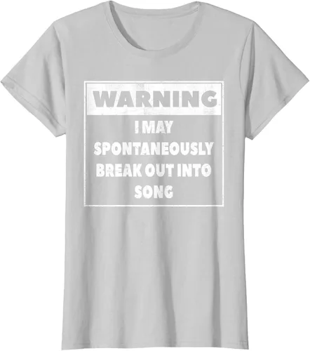Vista 20 de Advertencia I may Spontaneously romper en canción camiseta