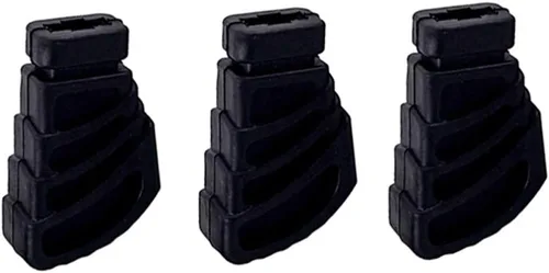 Vista 3 de HEALLILY Pies de goma de tambor para hardware de tambor Soporte de platillos Soporte de percusión Piezas Tamaño L 3pcs (negro)