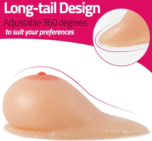Vista 4 de IVITA Autoadhesivo Silicona Mama Formas Mastectomía Prótesis Pechos falsos Cosplay Bra Enhancer Inserts