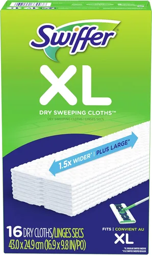 Vista 2 de Swiffer Sweeper - Almohadilla de barrido en seco, repuestos para trapeador de suelo XL, sin perfume, 16 unidades (el embalaje puede variar)