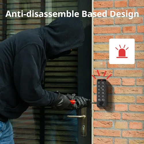 Vista 9 de SwitchBot Smart Keypad Touch para SwitchBot Lock, Entrada sin llaves con huella dactilar para el hogar, IP65 a prueba de agua, admite contraseñas