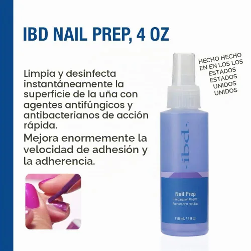 Vista 3 de IBD Spray de preparación de uñas, mejora la velocidad de unión y la adherencia, 4 onzas