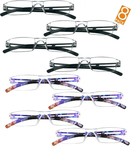 Vista 30 de LifeArt Lentes de bloqueo de luz azul, antifatiga ocular, anteojos de lectura para computadora, anteojos de juegos, gafas de TV para mujeres