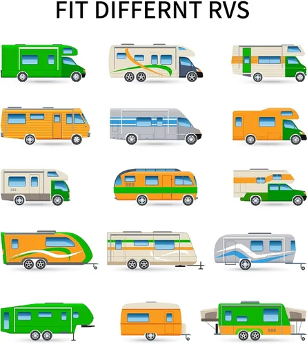 Vista 8 de YESCAMP Tela de repuesto para toldo de autocaravana, resistente a la intemperie, de 4 capas, vinilo de 18.5oz para toldo de camper - Toldo universal