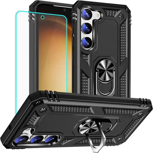 Vista 30 de Yiakeng Funda para Samsung Galaxy S8, Samsung S8, funda protectora de grado militar con anillo para Samsung Galaxy S8 (verde militar)