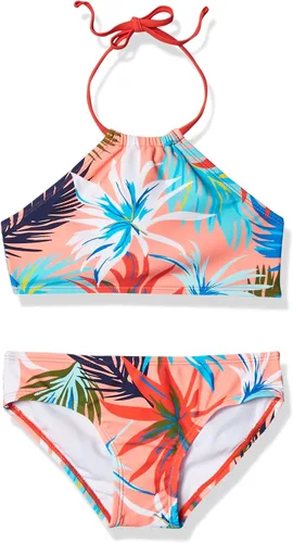 Vista 47 de Kanu Surf Mahina bikini halter de 2 piezas para niñas, traje de baño para playa mahina azul