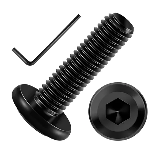 Vista 40 de Mywish M5 x 8mm 20 piezas de tornillos de cabeza plana con rosca hexagonal, pernos de acero inoxidable 304 para muebles con rosca completa, óxido