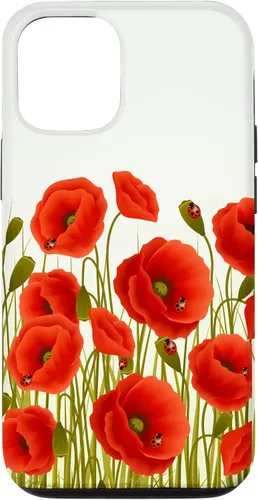 Vista 27 de iPhone 13 Rojo Amapolas Flores En Un Campo Caso