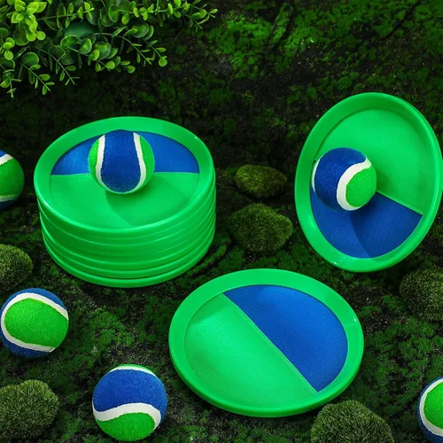 Vista 7 de Charniol Juguetes para niños, juego de lanzar y atrapar, juego de playa, juegos deportivos de pelota al aire libre, juguetes de nailon para niños
