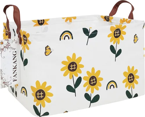 Vista 11 de Canasta plegable de almacenamiento para guardería, con revestimiento de polietileno impermeable, de grand tamaño, para niños y niñas, oficina