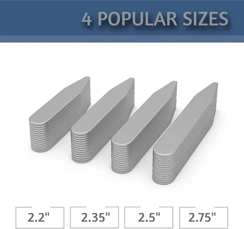 Vista 3 de 44 estancias de collar de metal - 4 tamaños en una caja para hombre (mezcla), plateado