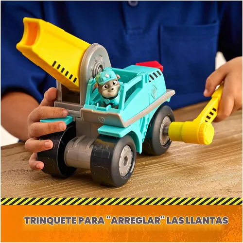 Vista 5 de Rubble & Crew Camión de construcción y figura de acción Mega Hammer