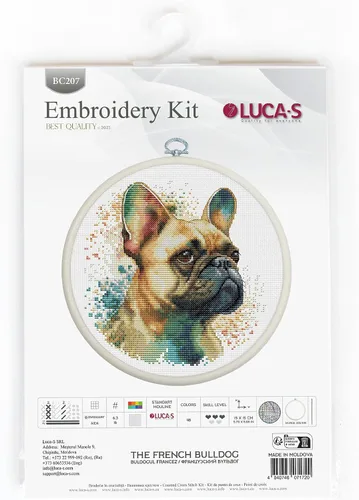 Vista 3 de Kit de punto de cruz con aro incluido Luca-S - The Dalmatian, BC208 embroidery by Marussia 32