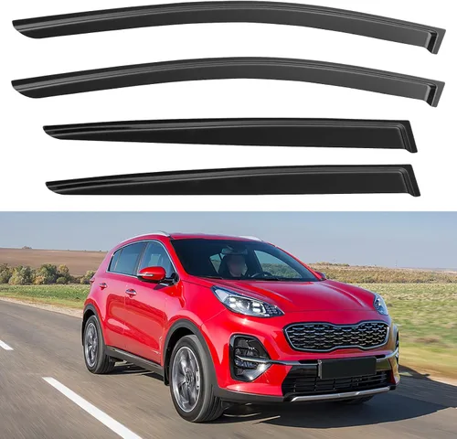 Vista 133 de YQAUTEC - Viseras para ventana, protectores contra la lluvia, compatibles con Subaru WRX 2015-2021, deflectores de viento para ventanas, viseras