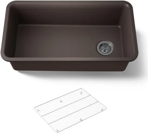 Vista 39 de Kohler K-8223-CM5 Cairn - Grifos para fregadero de cocina, color beige mate