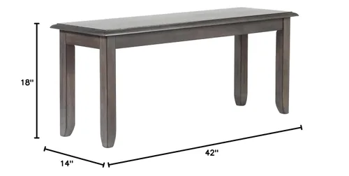 Vista 3 de Sunset Trading Shades of Gray - Banco de comedor, gris desgastado