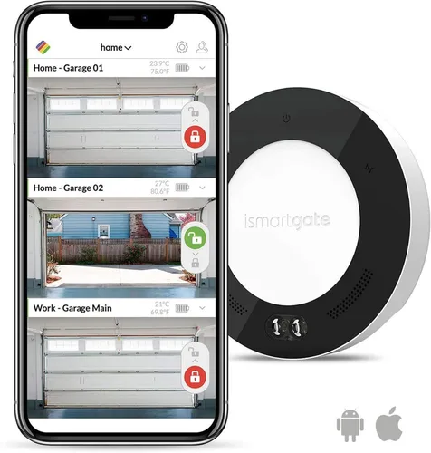 Vista 4 de ismartgate PRO Smart Garage Door Opener Remote. Compatible con Apple Homekit, Amazon Alexa, Google Assistant, IFTTT, Samsung SmartThings. Compatible