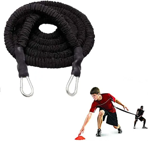 Vista 10 de Cuerda de entrenamiento de resistencia, fuerza explosiva, rebote, entrenamiento físico, cuerda de resistencia para mejorar la velocidad, resistencia