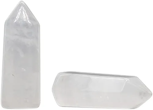 Vista 8 de LE SKY 8 piezas de piedras decorativas naturales hexagonales con forma de varita curativa ágata de cristal curativo piedras energéticas para joyería