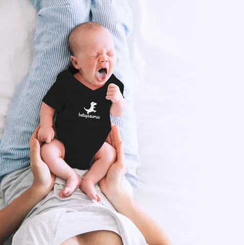 Vista 3 de Crazy Bros Tees Babysaurus - Body de una pieza para bebé con diseño de dinosaurio