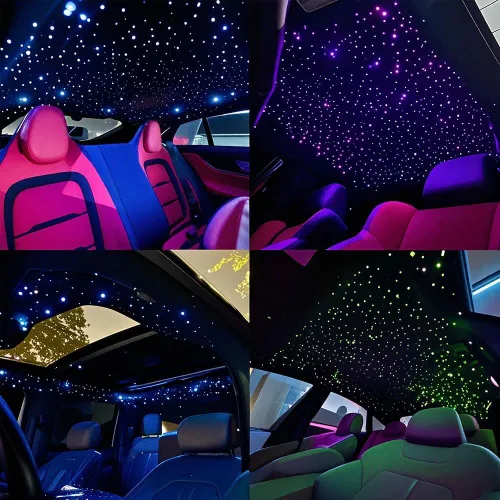 Vista 5 de Kit de Luminarias de Techo Starlight Efecto de Luz Titilante y de Meteorito VASTFIRE 16W RGB para Techos de Coches, SUVs, RVs, Teatros en Casa