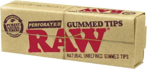 Vista 2 de Puntas perforadas RAW con engomado, paquete de 6 con tubo American Rolling Club