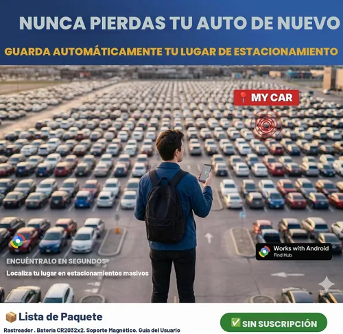 Vista 6 de Rastreador GPS para vehículos: rastreador GPS magnético para automóvil, sin suscripción, funciona con Google Find Hub (Find My Device), rastreador