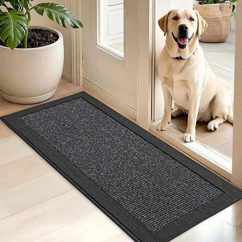Vista 54 de BEQHAUSE Tapete para puerta interior de 20 x 32 pulgadas, tapete antideslizante para entrada, lavable, resistente a la suciedad, tapete
