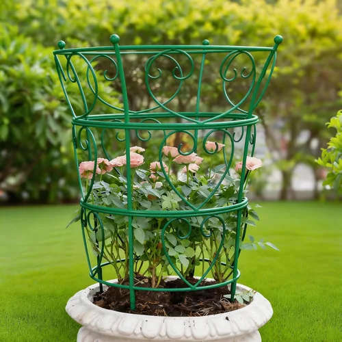 Vista 13 de Soportes de peonía para plantas de exterior, estacas de dalia de 18.5 x 22.9 pulgadas Negro
