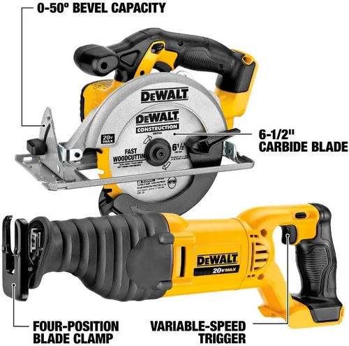 Vista 3 de DEWALT Kit combinado de 20 V MAX, kit combinado de herramientas eléctricas, compacto de 6 herramientas (DCK620D2)