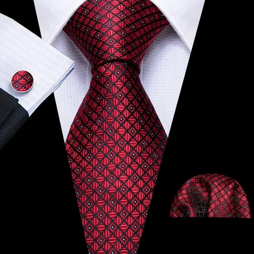 Vista 20 de Barry.Wang Juego de corbatas de seda para hombre, corbatas de boda de seda tejida formal de negocios casual (4/6/8PCS)
