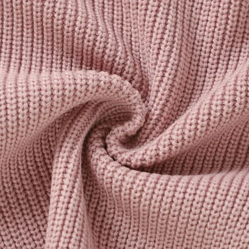 Vista 9 de Sudadera de punto con bordado de amor para niña y niña pequeña, ropa de primavera