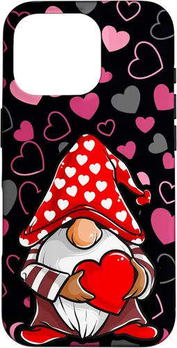 Vista 20 de Cute Gnome Valentine Heart Pattern Cozy Love Design Case for iPhone 17