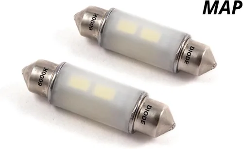 Vista 2 de Diode Dynamics Luces LED de mapa compatibles con GMC Sierra 1500 2007-2013 (par), 1.614 in Festoon HP6 ámbar