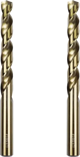 Vista 10 de Broca de cobalto de 1/8 pulgadas M35 HSS Brocas helicoidales Jobber Longitud Broca de acero para metal duro y acero inoxidable, paquete de 10