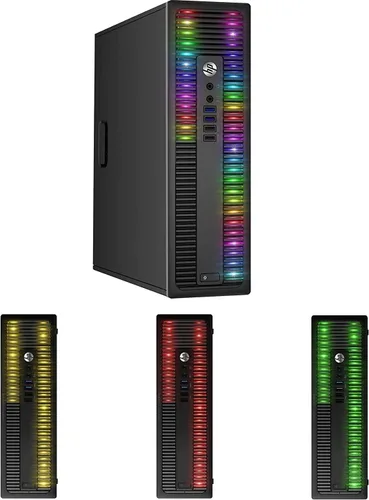 Vista 4 de HP PC de escritorio para juegos RGB, AMD A10 Pro 3.5GHz hasta 3.8GHz, 16GB DDR4, 256G SSD + 3TB, Radeon RX 550 4G GDDR5, 600M WiFi y Bluetooth 5.0