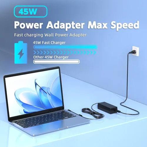 Vista 6 de 45W Laptop Charger Compatible with HP is 13252, L25296 001/002/003/004, 741727-001, 721092-001, 719309-001, 213349-109, 213349-009, HSTNN-DA40
