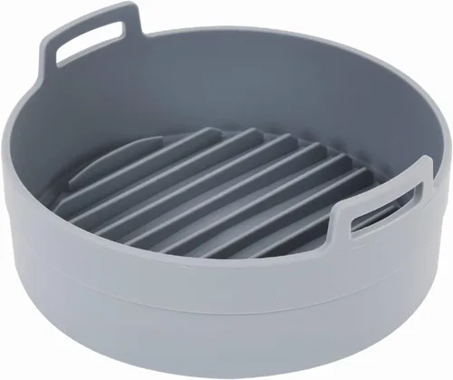 Vista 12 de Olla de silicona prémium para freidora de aire, tazón, cesta, accesorios para horno para freidoras de aire seguras para alimentos, fácil de limpiar