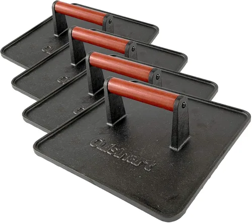 Vista 8 de Cuisinart Prensa de Parrilla XL de Hierro Fundido, 10" x 10" Prensa de Servicio Pesado Antiadherente para Hamburguesas Smash y Bistec con Mango