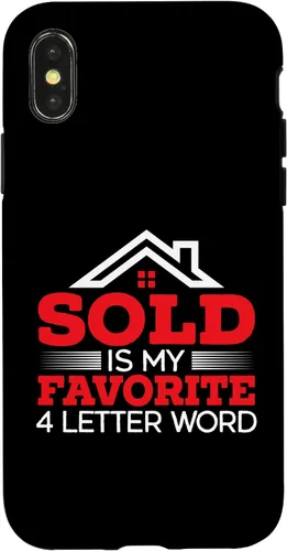 Vista 5 de iPhone 16 Sold Is My Favorite 4 Letter Word Real Estate Agent Realtor Case