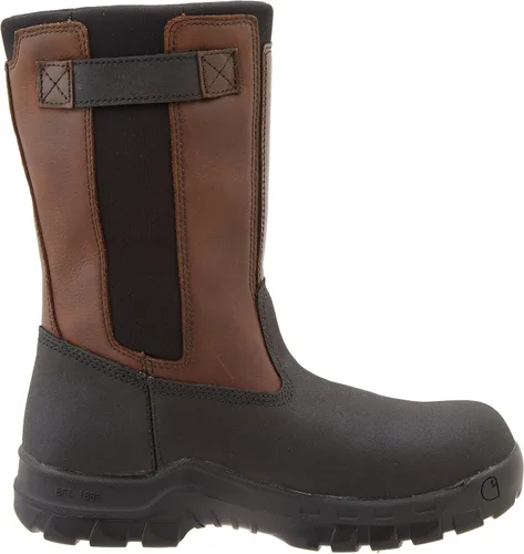 Vista 6 de Carhartt Wellington - Botas impermeables de cuero para hombre de 10 pulgadas, Marrón