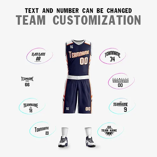 Vista 5 de Personaliza tu propio uniforme de baloncesto reversible, nombre y número personalizados para hombresmujeres y jóvenes, talla única