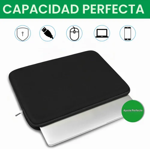 Vista 2 de Funda protectora para laptop de 14 pulgadas, funda protectora para computadora portátil, compatible con MacBook Air/Pro de 13 y 14 pulgadas, HP Negro
