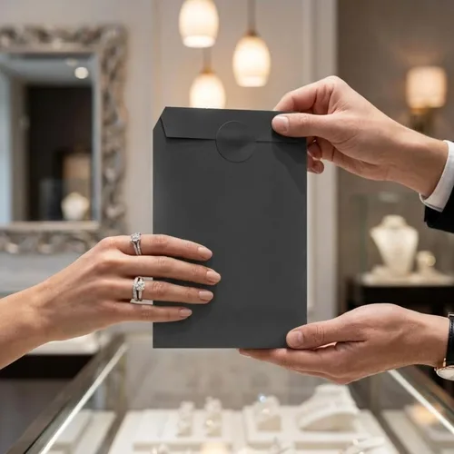 Vista 6 de Quotidian Bolsas de papel planas negras para galletas de 4 x 6 pulgadas Negro