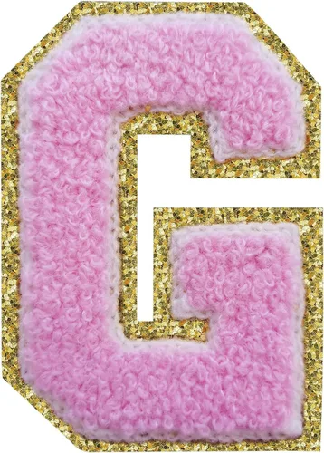 Vista 154 de 3Pcs Letter Patches Varsity Glitters Chenille,SPRT Iron on Blue Letter Patch,Alphabet Cloth Patch for Team Costume Decoration 3.1in Height S