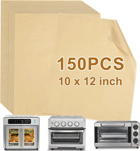 Vista 9 de YQL 150 forros desechables para freidora de aire de 9 x 11 pulgadas, papel pergamino rectangular sin blanquear para freidora de aire Cuisinart